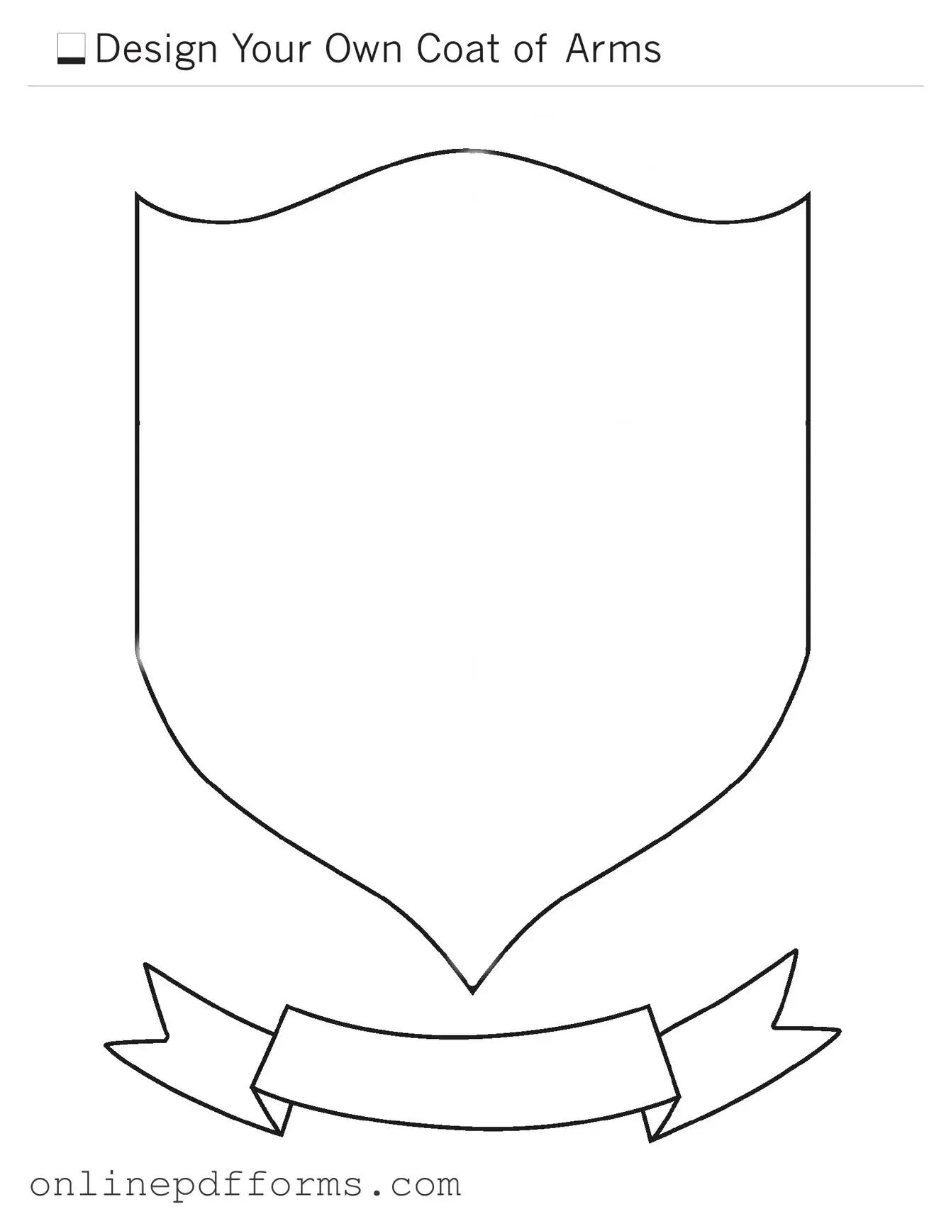 Fill in Your Coat Of Arms Template