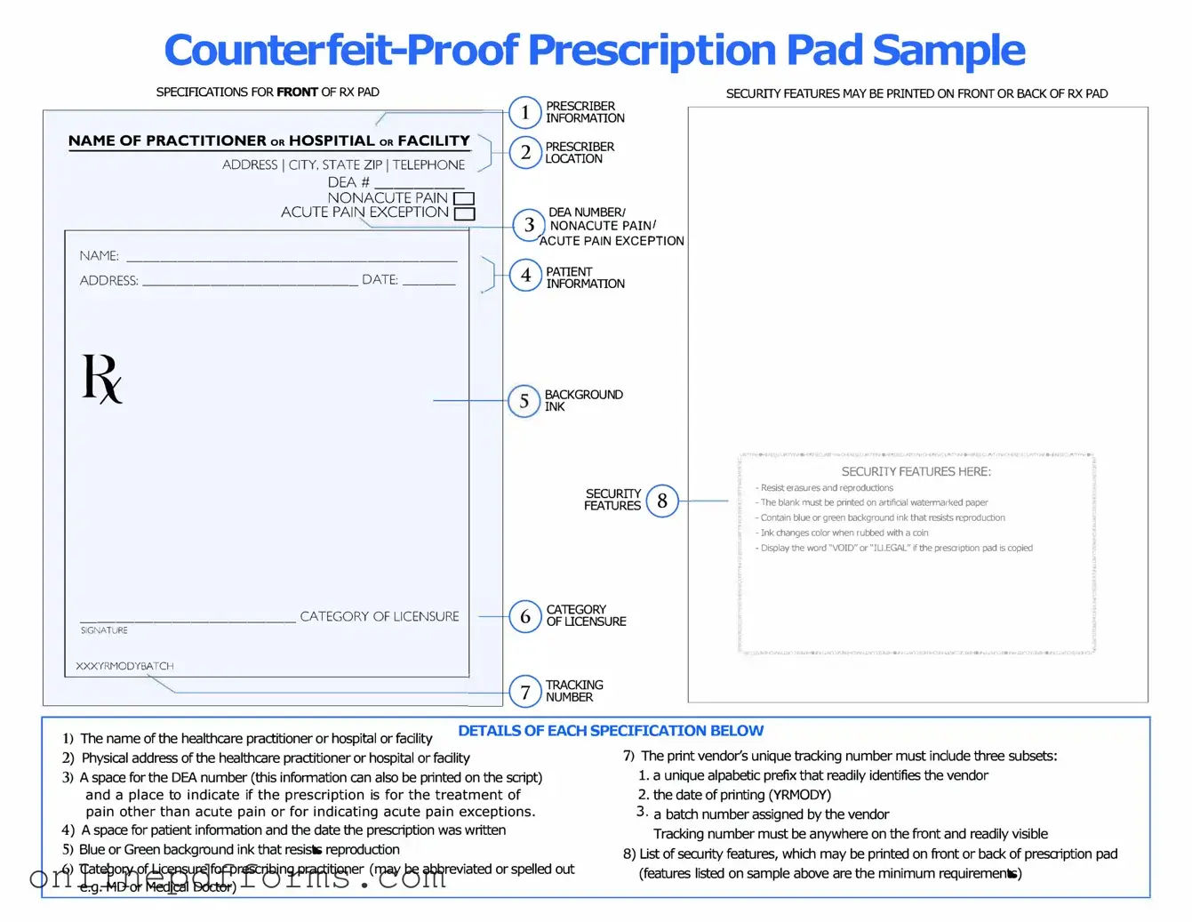 Fill in Your Prescription Pad Template
