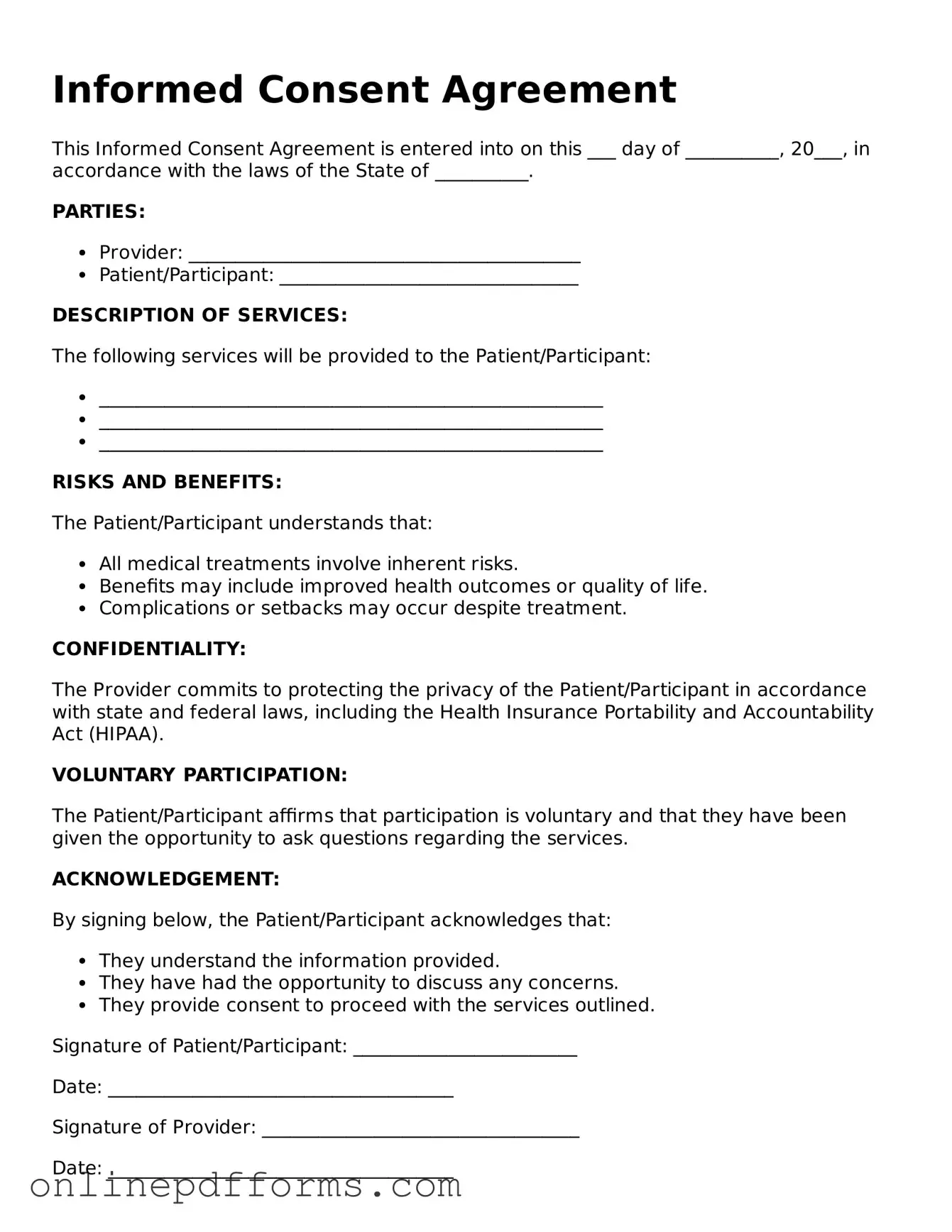 Legal Consent Form