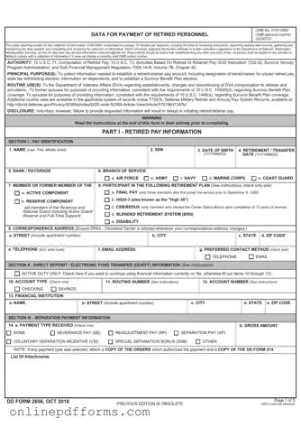 Fill in Your DD 2656 Template