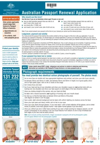 Fill in Your Australian Passport Renewal Template