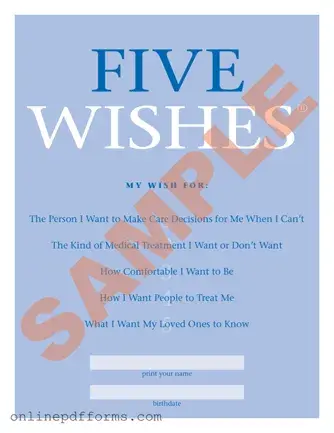 Fill in Your 5 Wishes Document Template