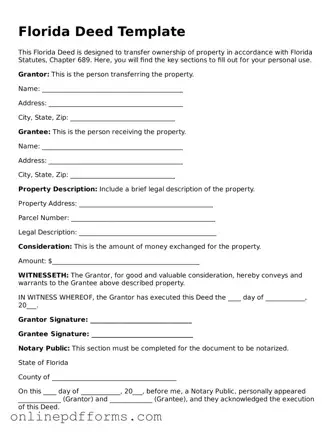 Blank Florida Deed Form