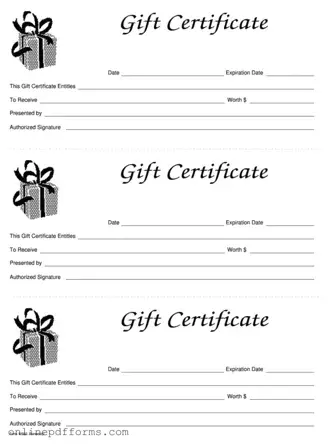 Fill in Your Gift Certificate Template