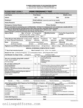 Fill in Your Planned Parenthood Proof Template