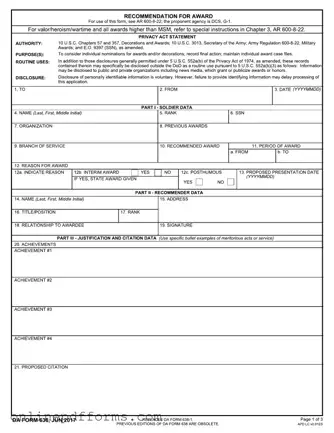 Fill in Your Da 638 Template