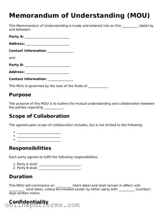Legal Memorandum of Understanding Form